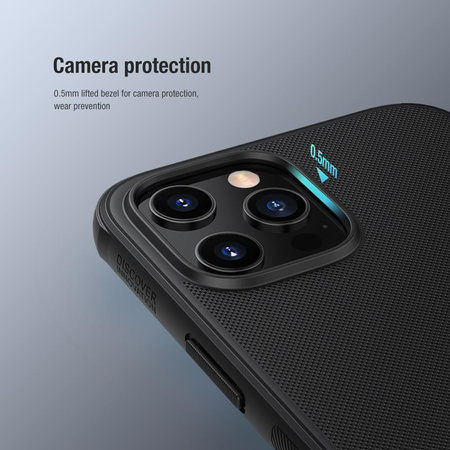 Nillkin Super Frosted Shield mágneses - Apple iPhone 12 Pro Max tok (fekete)