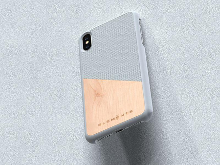 Nordic Elements Original Hel - Wooden Case for iPhone Xs Max (Light Grey)