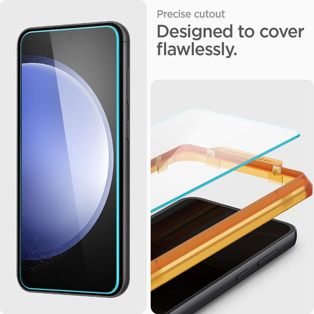 Spigen Alm Glas.TR 2-Pack - gehärtetes Glas für Samsung Galaxy S23 FE (Klar)