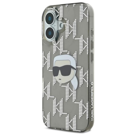 Karl Lagerfeld IML Karl Head Electroplated - iPhone 16 Tasche (schwarz)