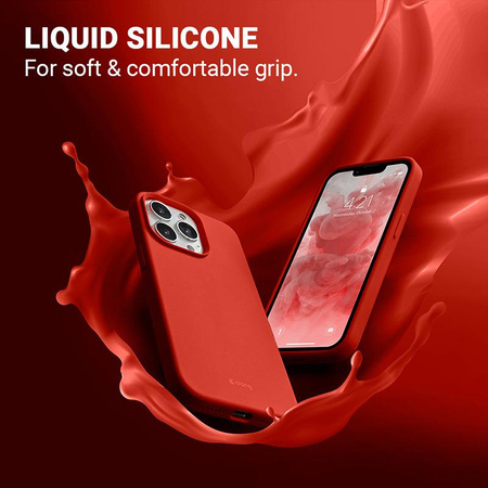 Crong Color Cover - Custodia per iPhone 13 Pro (Rosso)
