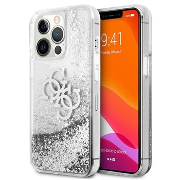 Guess Liquid Glitter 4G Big Logo - iPhone 13 Pro Case (silver)