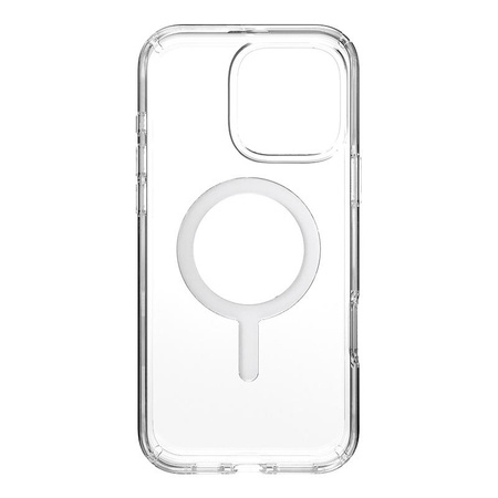 Speck Presidio Perfect-Clear MagSafe - iPhone 16 Pro Max Case (Clair / Finition chromée / Argent Serein)