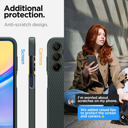Spigen Liquid Air - Gehäuse für Samsung Galaxy A15 4G/5G (Abyss Grün)
