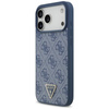 Guess Leather 4G Triangle Strass MagSafe - Hülle iPhone 17 Pro Max (Blau)