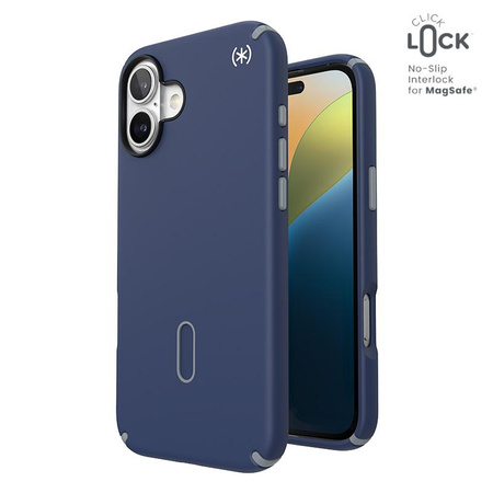 Speck Presidio2 Pro ClickLock & MagSafe - iPhone 16 Plus Case (Coastal Blue / Dust Grey / White)