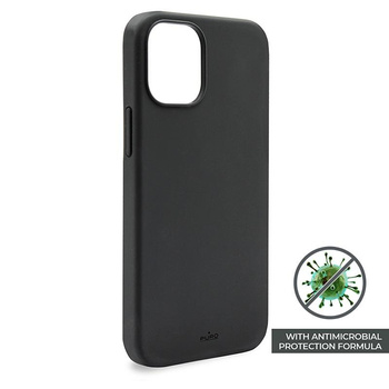 PURO ICON Cover - Étui pour iPhone 12 Pro Max avec protection antimicrobienne (noir)