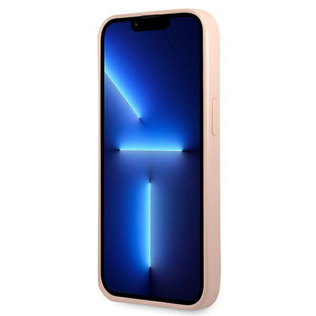 Guess Saffiano Triangle Logo Case - iPhone 13 Case (pink)