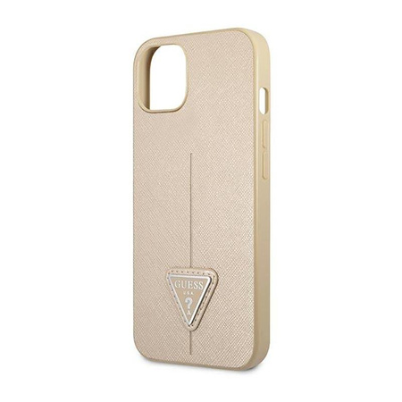 Guess Saffiano Triangle Logo Case - Coque iPhone 14 (beige)