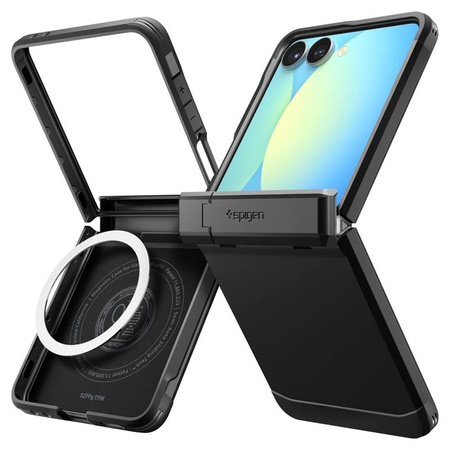 Spigen Tough Armor Pro Mag Mag MagSafe - tok Samsung Galaxy Z Flip 7 (fekete)