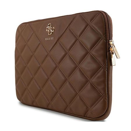 Guess Gesteppte 4G-Hülle - 13" / 14" Notebook-Tasche (braun)