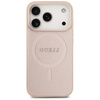 ETUI DO IPHONE 17 PRO do MAGSAFE GUESS SAFFIANO ORYGINALNE RÓŻOWE CASE