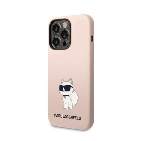 Karl Lagerfeld Silicone NFT Choupette - pouzdro pro iPhone 14 Pro (růžové)