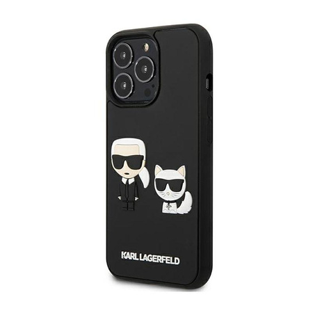 Karl Lagerfeld Ikonik 3D Karl & Choupette - iPhone 13 Pro Max Tasche (schwarz)