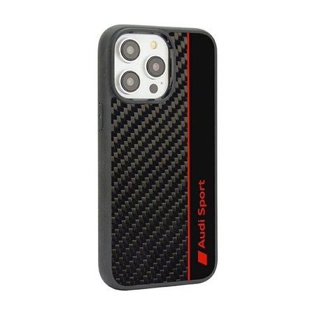 Audi Carbon Fiber Stripe - pouzdro pro iPhone 14 Pro Max (černé)
