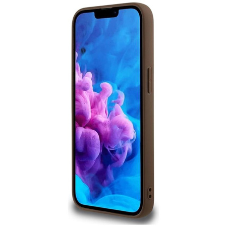 Guess 4G Circle Classic Logo MagSafe - tok iPhone 16e készülékhez (barna)