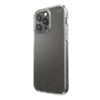 Speck Presidio Perfect-Clear avec paillettes - Coque pour iPhone 14 Pro Max avec revêtement MICROBAN (transparent / paillettes d'or)