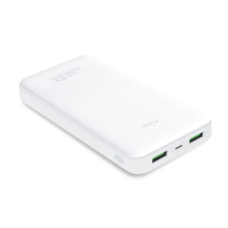 PURO White Fast Charger Power Bank - Power Bank für Smartphones und Tablets 20000 mAh, 2xUSB-A + 1xUSB-C (weiß)