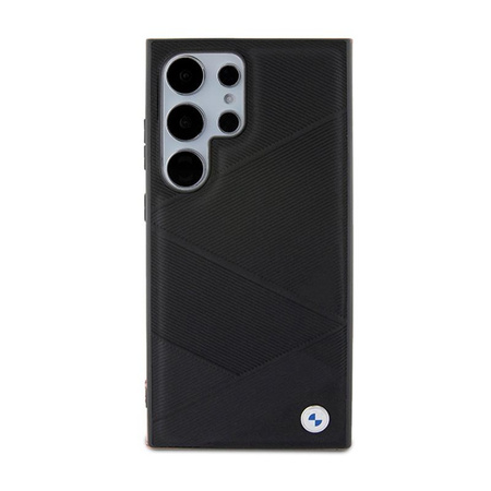 BMW Signature Leder Kreuzungslinien-Muster - Samsung Galaxy S24 Ultra Tasche (schwarz)