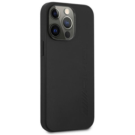 AMG Leather Hot Stamped - Tasche für iPhone 14 Pro Max (Schwarz)