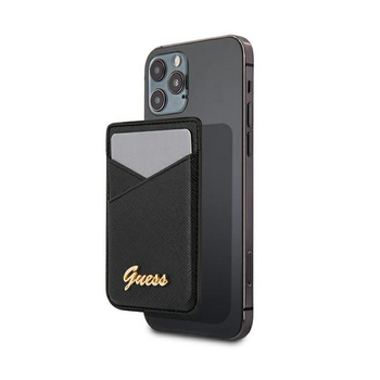 Guess Wallet Card Slot MagSafe Saffiano - Magnetische Brieftasche (schwarz)