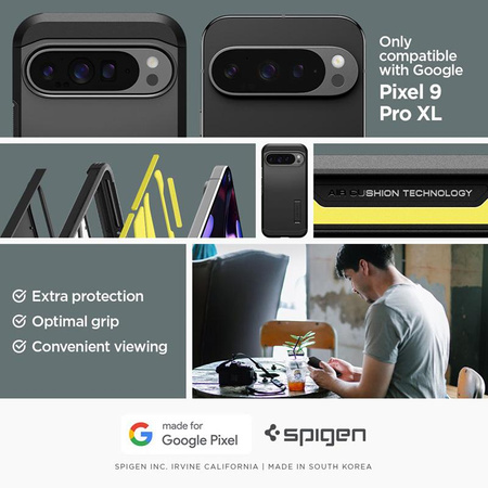 Spigen Tough Armor - Gehäuse für Google Pixel 9 Pro XL (Schwarz)