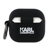 Karl Lagerfeld Silikonová hlava Choupette 3D - pouzdro pro AirPods 4 (černé)