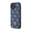 Guess 4G Triangle Metal Logo - Coque pour iPhone 15 Plus (bleu)