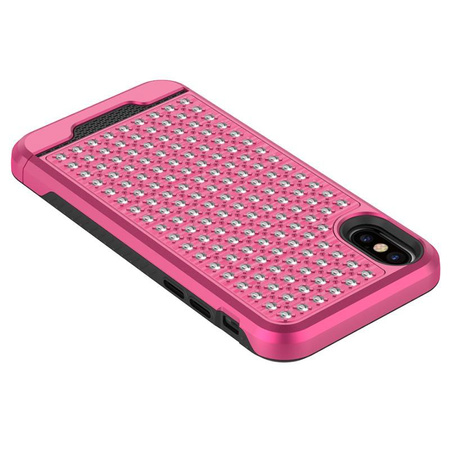 Zizo Star Diamond Hybrid Cover - pouzdro pro iPhone X (růžová/černá)