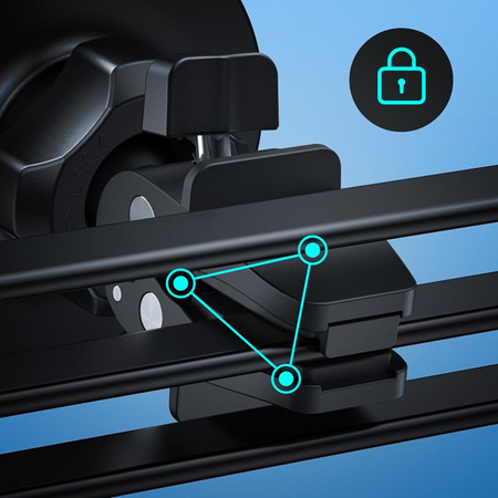 Crong Carclip Magnetic - Support magnétique MagSafe pour voiture (noir)