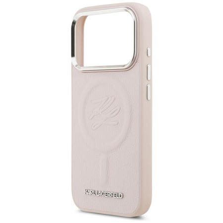 Karl Lagerfeld Initial & Metal Logo MagSafe - Case for iPhone 17 Pro (pink)