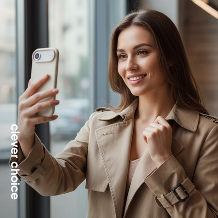 ORANGE MAGSAFE ETULE FÜR IPHONE 17 PRO Crong SILICON MAGNETIC