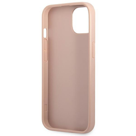 Guess Saffiano Double Card Triangle - Etui iPhone 13 (rose)