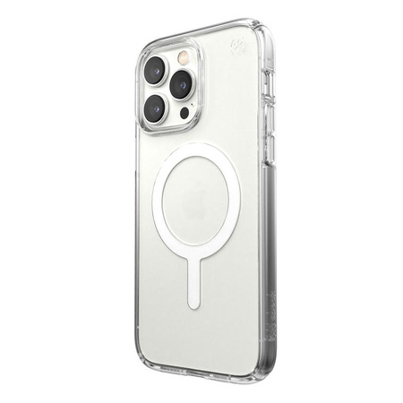 Speck Presidio Perfect-Clear + MagSafe - Étui pour iPhone 14 Pro Max avec revêtement MICROBAN (transparent)