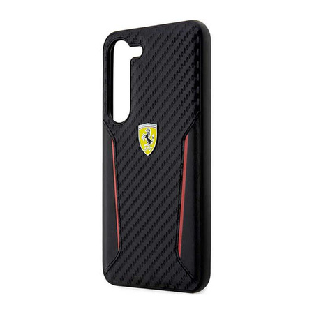 Ferrari Carbon Contrast Edges - pouzdro pro Samsung Galaxy S23+ (černé)