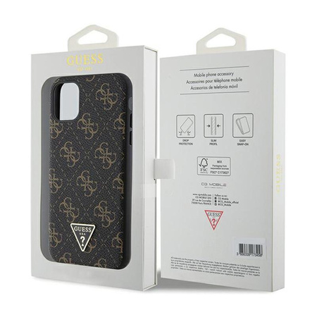 Guess 4G Triangle Metal Logo - iPhone 11 Tasche (schwarz)