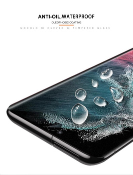 Mocolo 3D 9H Full Glue - Verre de protection intégrale pour Samsung S22 Ultra (Noir)