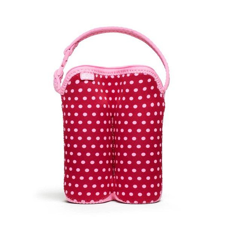 BUILT Bottle Buddy - Termoobal na dvě láhve (Baby Pink Mini Dots)