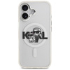 Karl Lagerfeld IML Glitter Karl & Choupette Sketch Logo MagSafe - Case for iPhone 17 (transparent)
