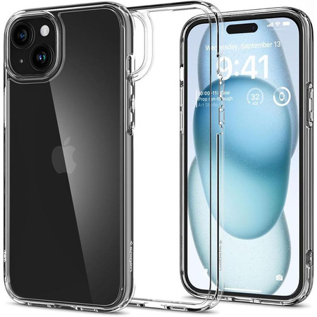 Spigen Ultra Hybrid - Coque pour iPhone 15 (Transparent)