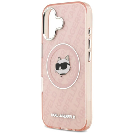 Karl Lagerfeld IML Choupette Head Logo MagSafe - Hülle für iPhone 17 (rosa)