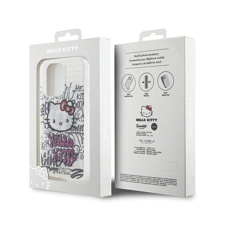 Hello Kitty IML Kitty On Bricks Graffiti - iPhone 15 Pro Max Case (white)