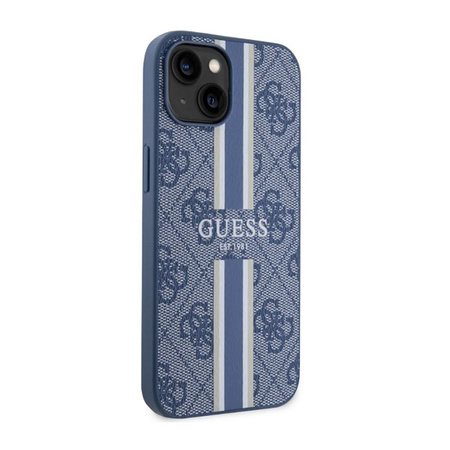 Guess 4G Étui MagSafe à rayures imprimées - iPhone 14 Plus (Bleu)