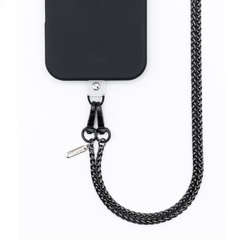 Phone Crossbody Midnight Link – elegancki czarny łańcuszek na ramię z obrotowymi karabińczykami