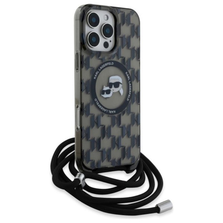 Karl Lagerfeld IML Crossbody Monogram Karl & Choupette Head MagSafe - pouzdro pro iPhone 16 Pro Max (černé)