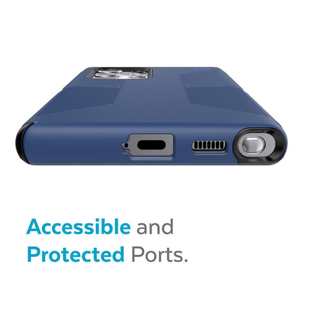 Speck Presidio2 Grip - Etui Samsung Galaxy S22 Ultra z powłoką MICROBAN (Coastal Blue/Storm blue)