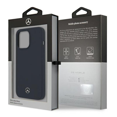 Mercedes Silicone Line - iPhone 13 Pro Max Case (navy blue)