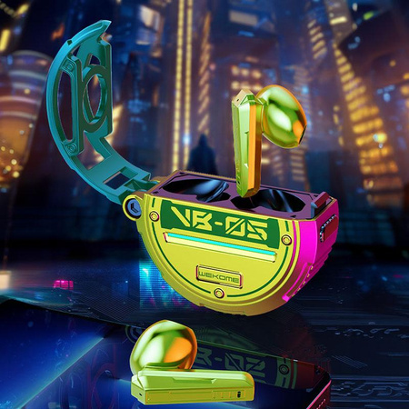 WEKOME VB05 Vanguard Series - Kabellose Bluetooth V5.3 TWS-Kopfhörer mit Ladetasche (Grün)