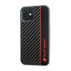 Audi Carbon Fiber Stripe - iPhone 12 / iPhone 12 Pro Tasche (Schwarz)