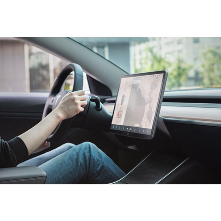 Moshi iVisor AG - Matowa folia ochronna na ekran konsoli centralnej Tesla Model 3/Y (Black/Clear Matte)